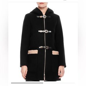 Sandro Tan and Black Hooded Jacket